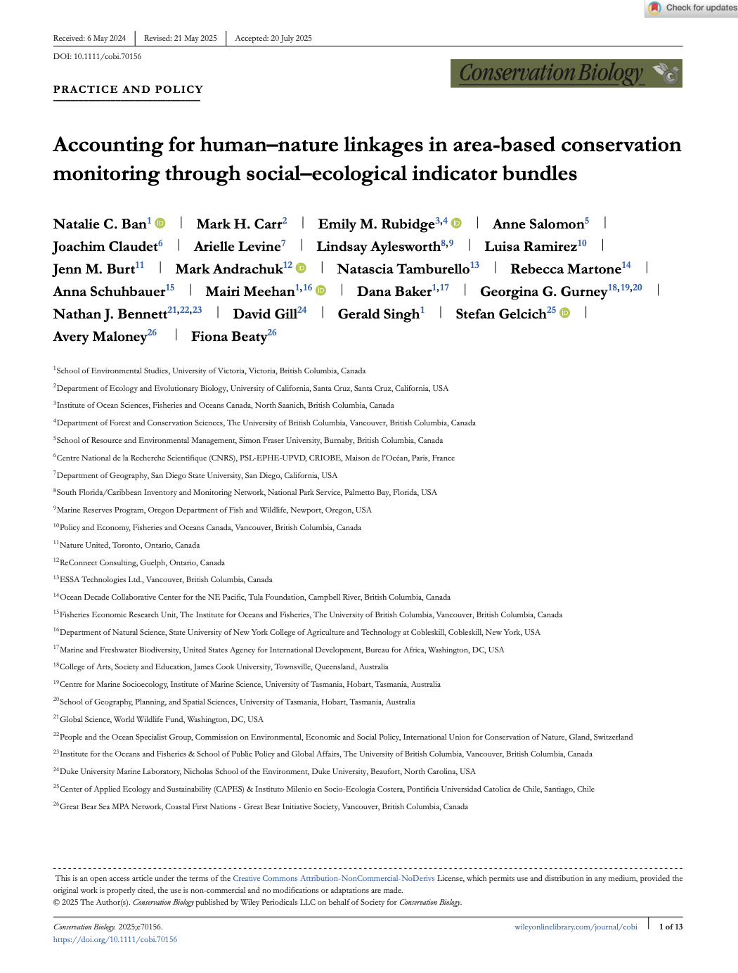 Conservation Biology 0.0:e70156